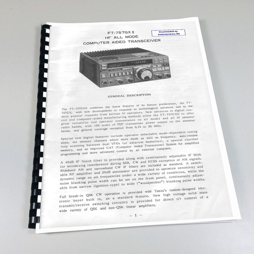 Yaesu 757gx manuale - yaesu, ii