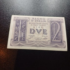 Vecchia Banconota Da 2 Lire Impero  1939 VEIII Regno D Italia Lotto A 22 