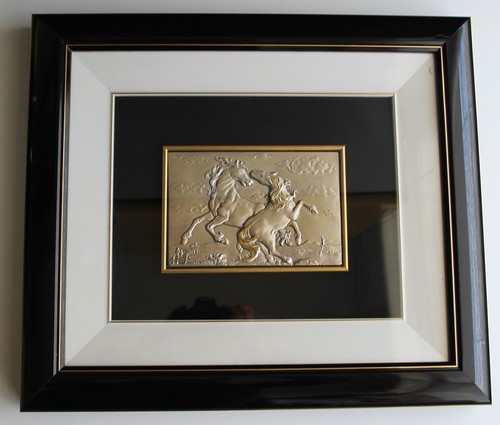 Quadro foglia argento - su, d'argento