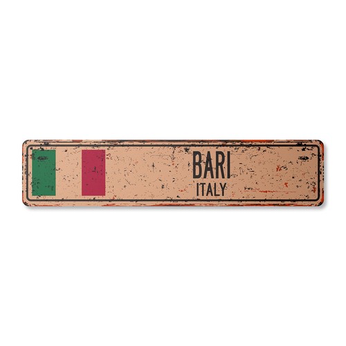 Bari italia insegna stradale - bari,