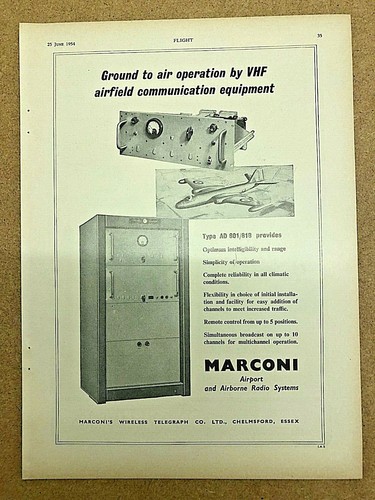 1954 aircraft advert marconi - aircraft,