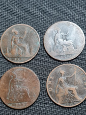 Lotto di 4 monete da un penny