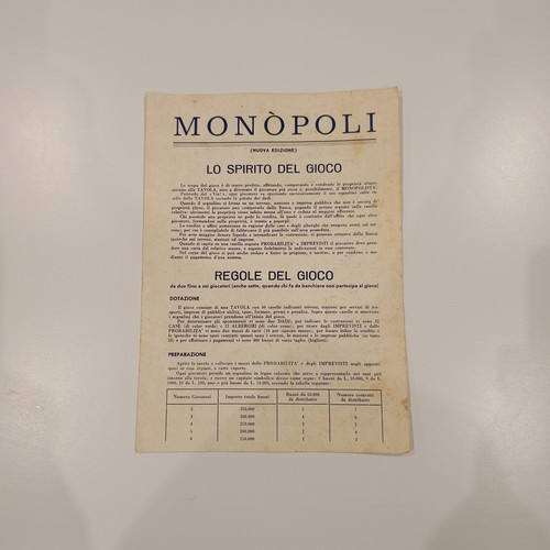 Monopoli ricambi edizione - , euro