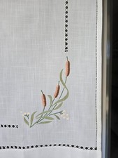 Tenda misto lino con ricamo a mano 59x128 cm tenda a pannello