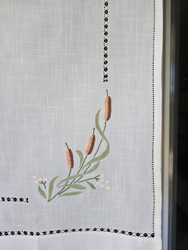 Tenda misto lino con ricamo - , a