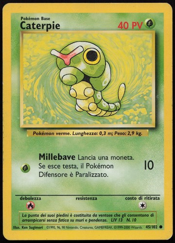 Pokemon tcg caterpie 102 - caterpie, 45/102