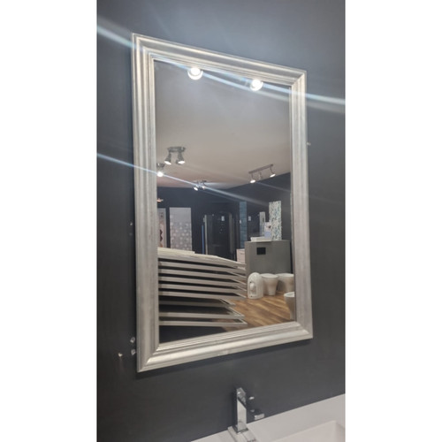 Specchio con cornice argento - specchio,