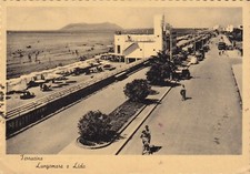 10916-TERRACINA, LUNGOMARE E LIDO, ED. M. MARZULLO, PER UDINE, 1952