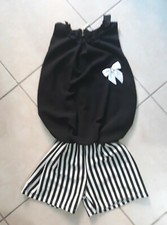 tutina intera donna ragazza nera righe 13 anni 