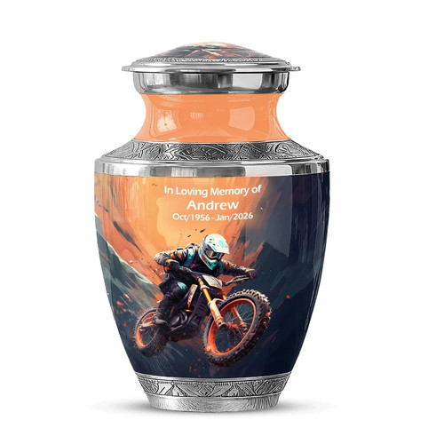 Urna funebre bici - colorata, per