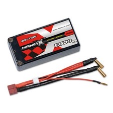ManiaX Batteria Lipo 2S 5600mAh 7.6V High Voltage 100C HardCase Shorty