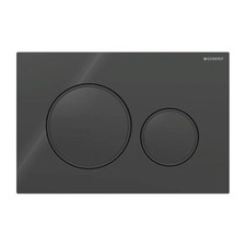 Placca Geberit Sigma20 RouNero / Nero Opaco Doppio Tasto | 115.882.DW.1 Nero