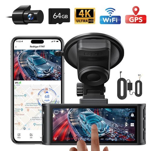 Redtiger dashcam auto - 4k,