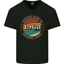 T-Shirt In Cotone Vintage Da Uomo V-Neck Del 57° Compleanno Fatto Nel 1968