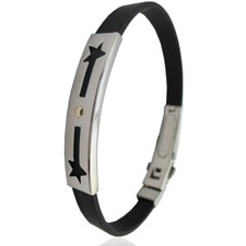 Bracciale caucciu chiusura
