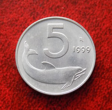 5 Lire 1999 Delfino FDC non comune