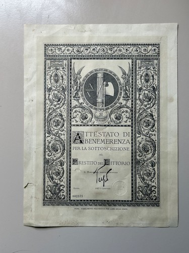 Attestato benemerenza - attestato, di