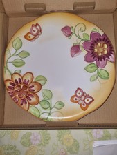 Thun Piatto Portata Grande Fiori e Fantasia Primavera Farfalla Nuovo Con Scatola