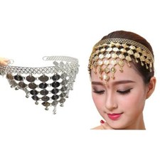 Danza del ventre Fascia Moneta Paillettes Copricapo Accessorio per copricapo