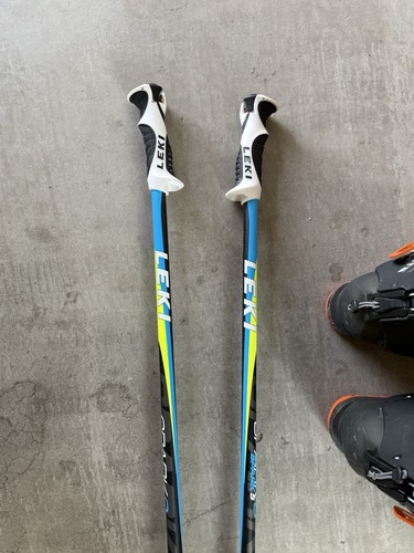 Leki ski poles with - leki, glove