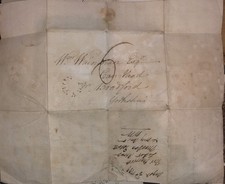 1799 Intero da FRYSTON Yorkshire a CARR HEAD. Joshua Marriott To Wm Wainman