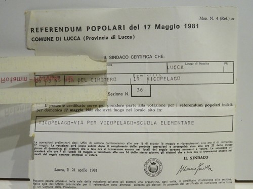 Vecchia scheda elettorale - vecchia,