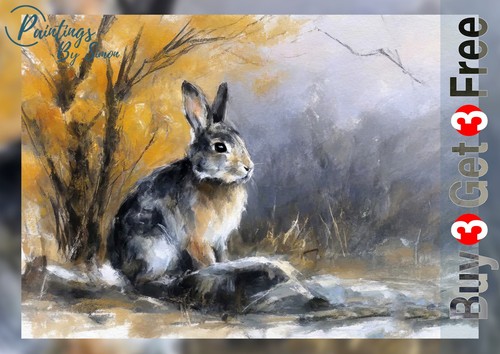 Grey rabbit print on - rabbit,