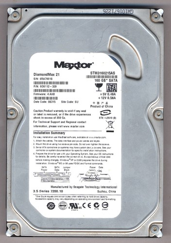 Hard disk sata 160 gb - 3.5",