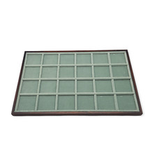 ZECCHI Vassoio per MONETE antiche Regno etc. Wood and velvet coin tray cabinet