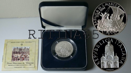 Italia 1000 lire argento 1994 - argento,