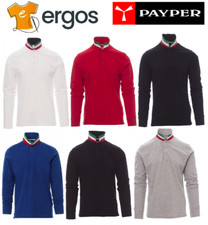 Polo a manica Lunga PAYPER LONG NATION da Uomo Maglia Tricolore 100% Cotone
