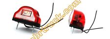 Coppia Fanale Targa lampada led 12 24 volt Rosso rimorchio furgone camion truck