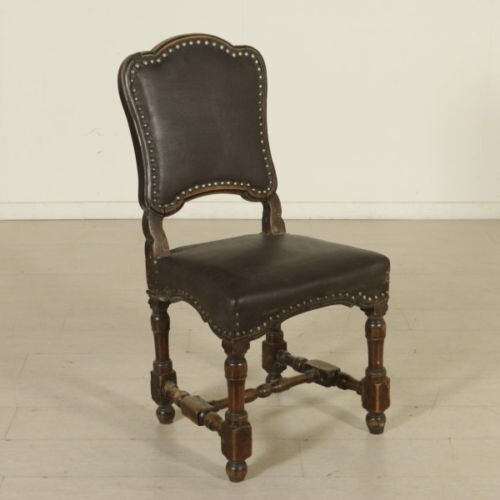 Antiche rare sedie noce a - 4,
