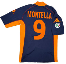 maglia calcio vintage AS Roma Montella 2001 2002 KAPPA Ina ASSITALIA scudetto