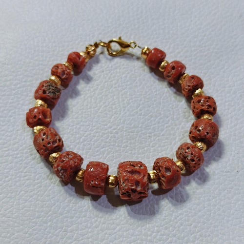 Bracciale vintage corallo - bracciale,