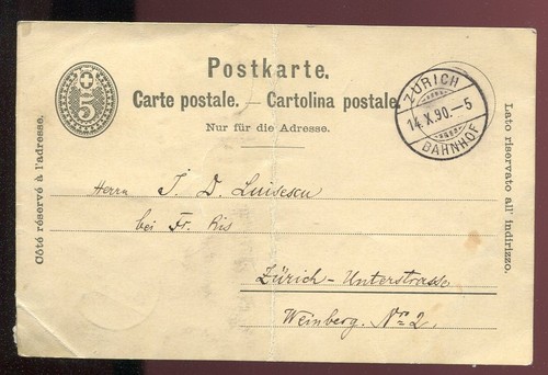 Svizzera 1890 cartolina - svizzera,