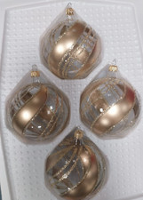4 palline di Natale vintage
