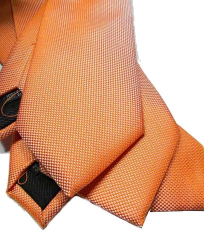 Cravatta uomo arancione tinta - cravatta,