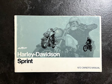 AMF Harley Davidson 1972 Sprint Owner's Manual 99475-72 NOS Manuale d'uso