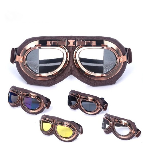 Occhiali moto vintage pelle - moto,