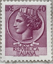 Francobollo Siracusana 40 Lire