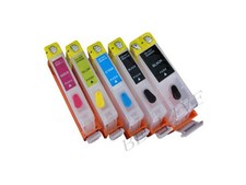 5 CARTUCCE RICARICABILI AUTORESET PER CANON PGI-550XL CLI-551XL PIXMA MG6450