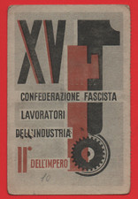 TESSERA FASCISTA LAVORATORI