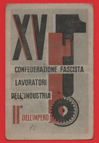 Tessera fascista lavoratori - fascista,