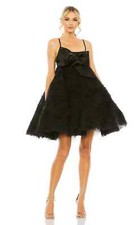 Mini abito Mac Duggal nero in