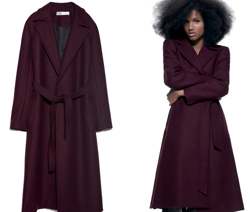 Zara cappotto lungo lana - ,