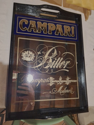 Campari vassoio vetro 41x29 - vetro,