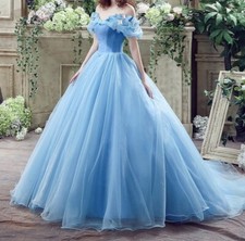 Abito da ballo blu principessa