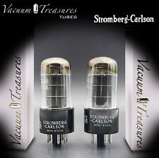 7408 PREMIUM 6V6GT STROMBERG CARLSON Black Plates Matched Tubes MADE IN USA