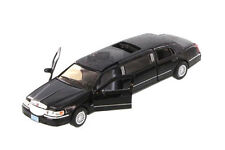 Kinsmart 1999 Lincoln Town Car Stretch Limousine berlina 1:38 modello pressofuso nero